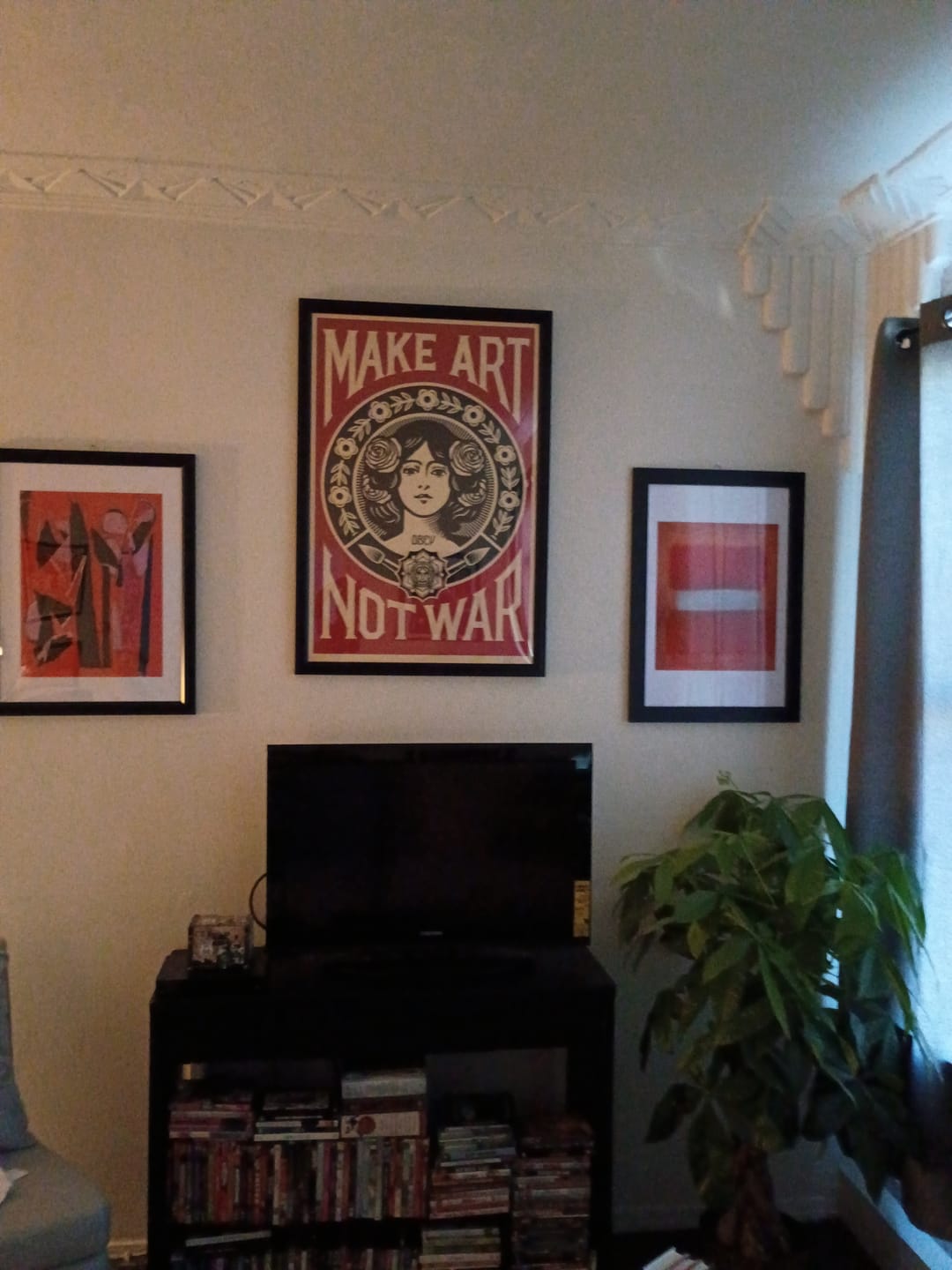 Customer photo review of Shepard Fairey MAKE ART NOT WAR Signed Offset Lithograph