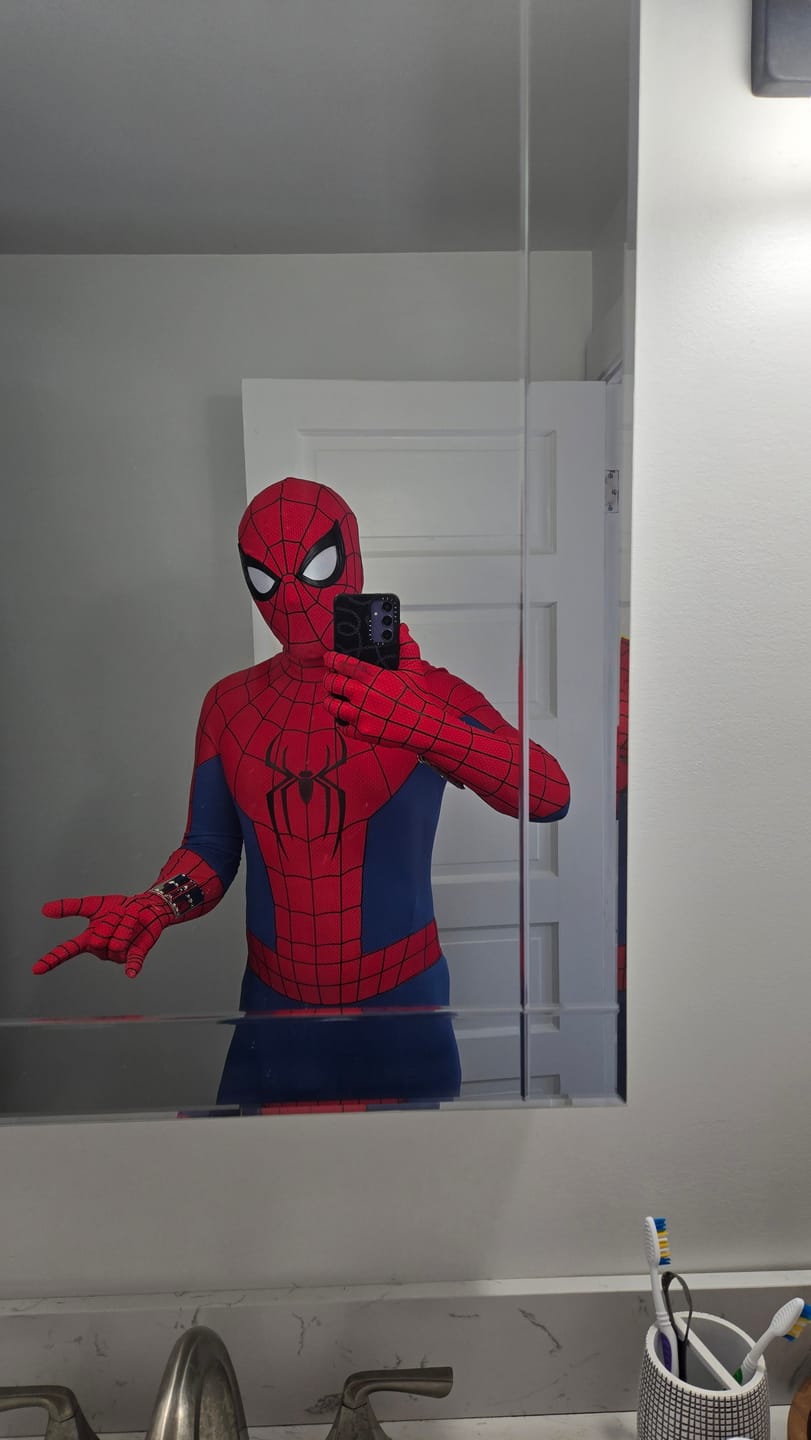 Customer photo review of Spider Man: Brand New Day Suit (Screen Print) (Cosplay Grade)