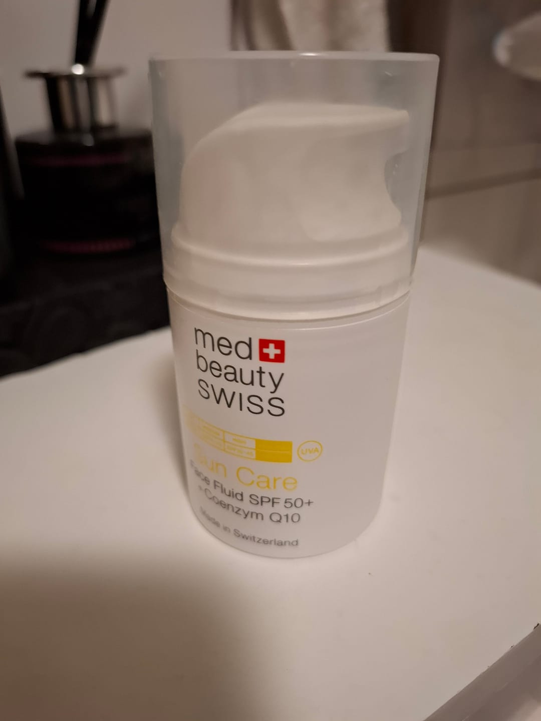 Customer photo review of Sun Care Face Fluid SPF50+