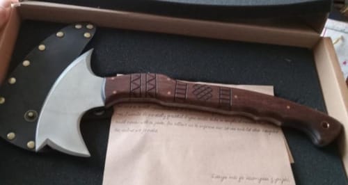 Customer photo review of Сustom made tomahawk "Ogun"