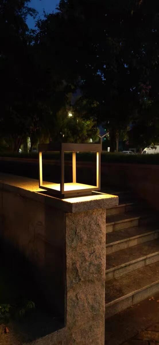 Customer photo review of Outdoor Post Light, Stainless Steel, IP65 Waterproof, Integrated LED
