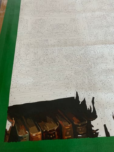 Customer photo review of Autumn Library Cat (80 Color Paint by Numbers)