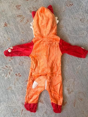 Customer photo review of OLAOLA Baby Fox Jumpsuit Cozy Pajamas Soft Animal Onesie Toddler Romper Plush Dress Up Infant Outfits Halloween Suit