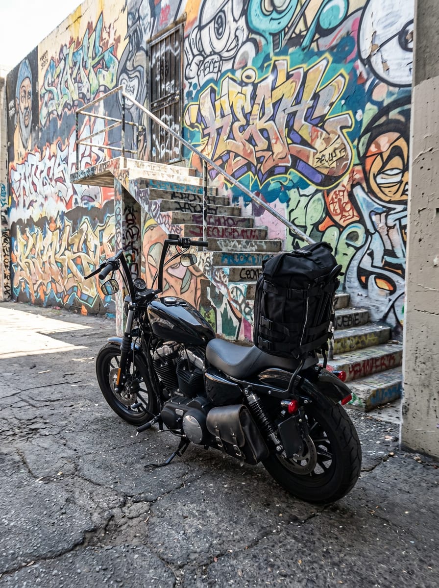 Customer photo review of 32L - Renegade XL Motorcycle Sissy Bar Bag