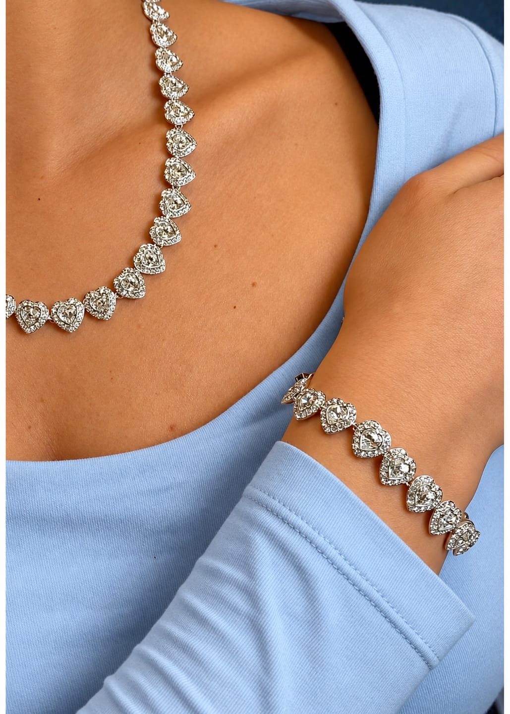 Customer photo review of Pulsera Swarovski Tennis Corazones Ariana Grande | 3 Tonos