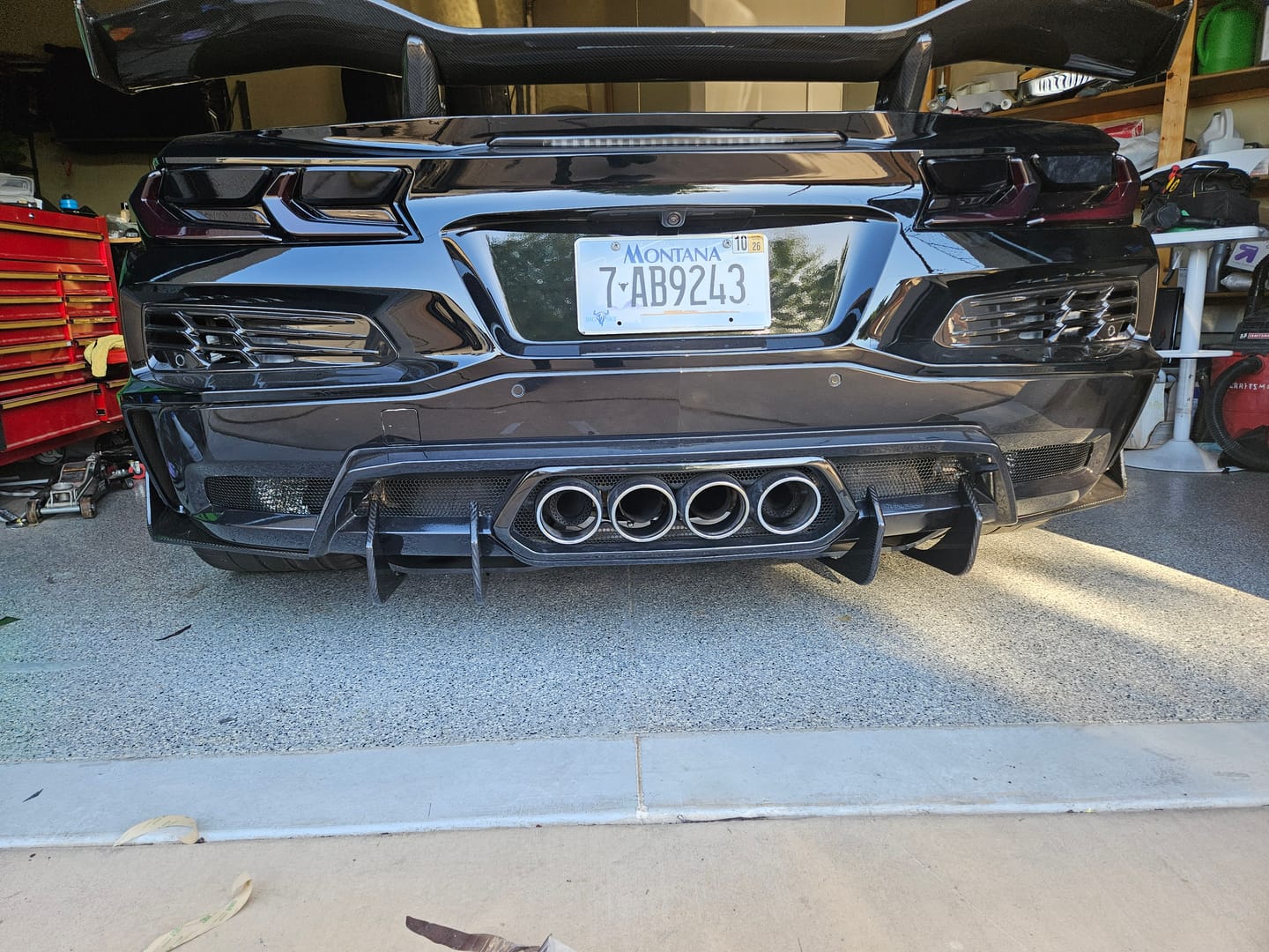 Customer photo review of C8 Corvette Z06 / E-Ray Carbon Fiber Rear Diffuser Fins Add-On – OEM Widebody Diffuser Accent Kit