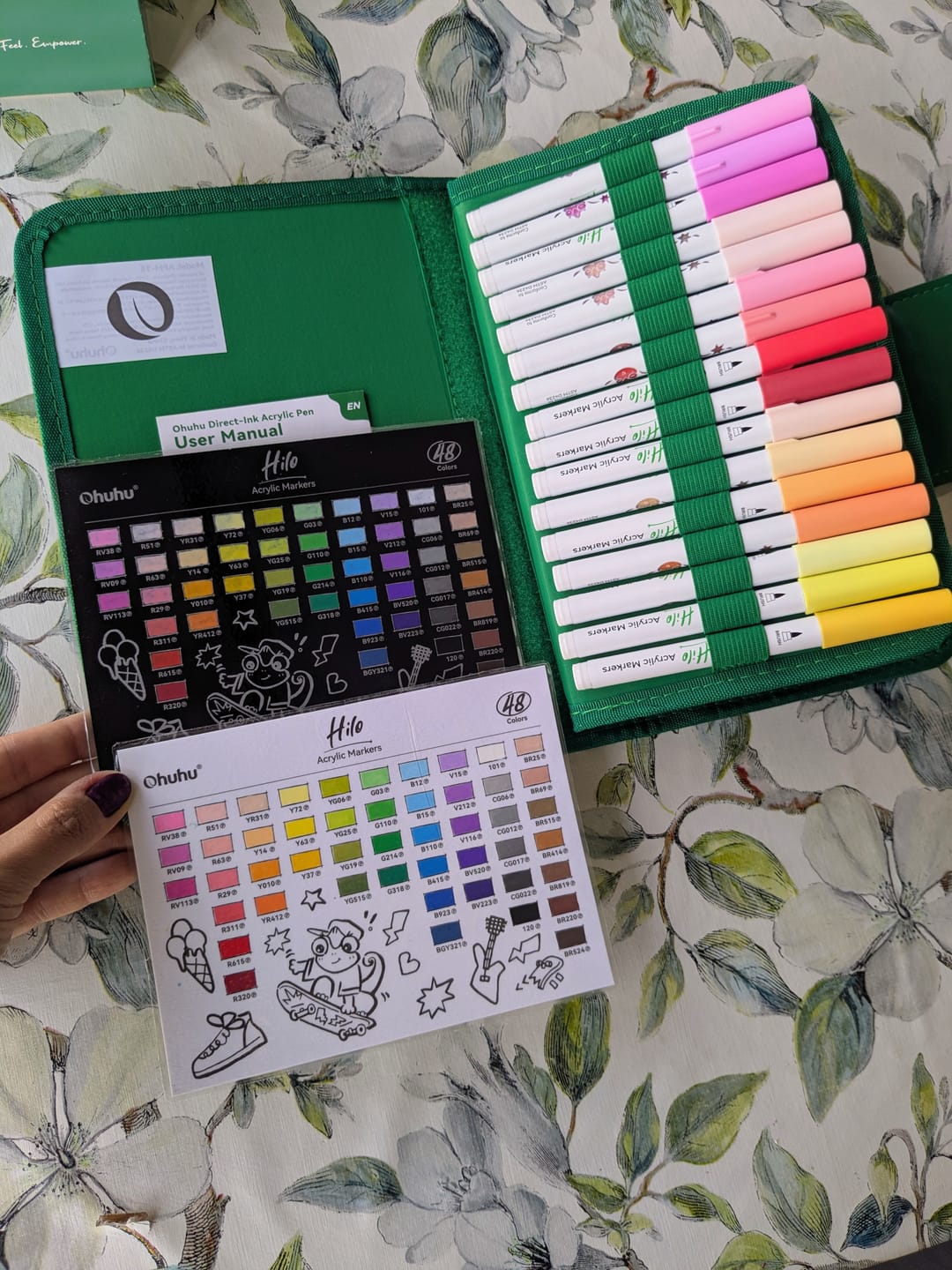 Customer photo review of Ohuhu Hilo Series Direct-ink Acrylic Paint Markers