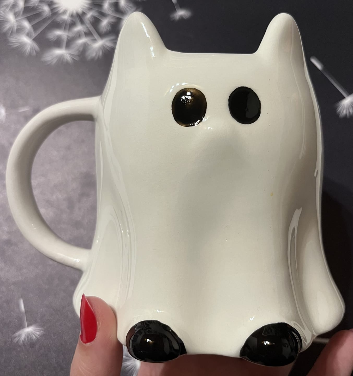 Customer photo review of Spooky Katzen Geister Tasse – Keramik Becher