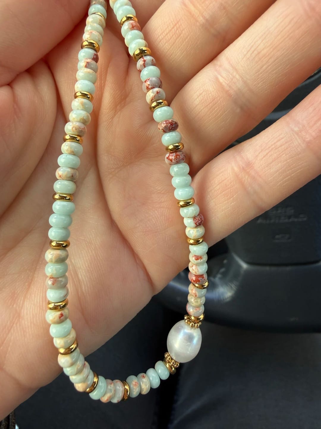 Customer photo review of Handmade Harmony Necklace