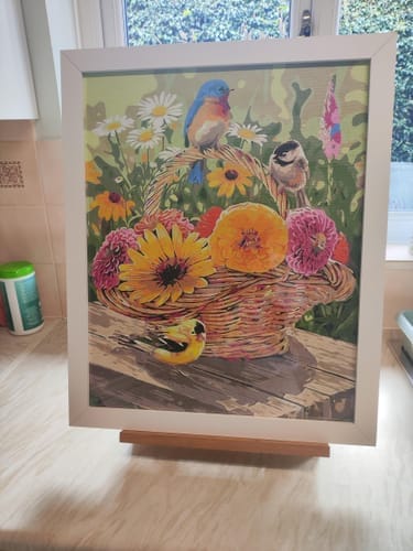 Customer photo review of Fleurs dans un Panier et Oiseaux
