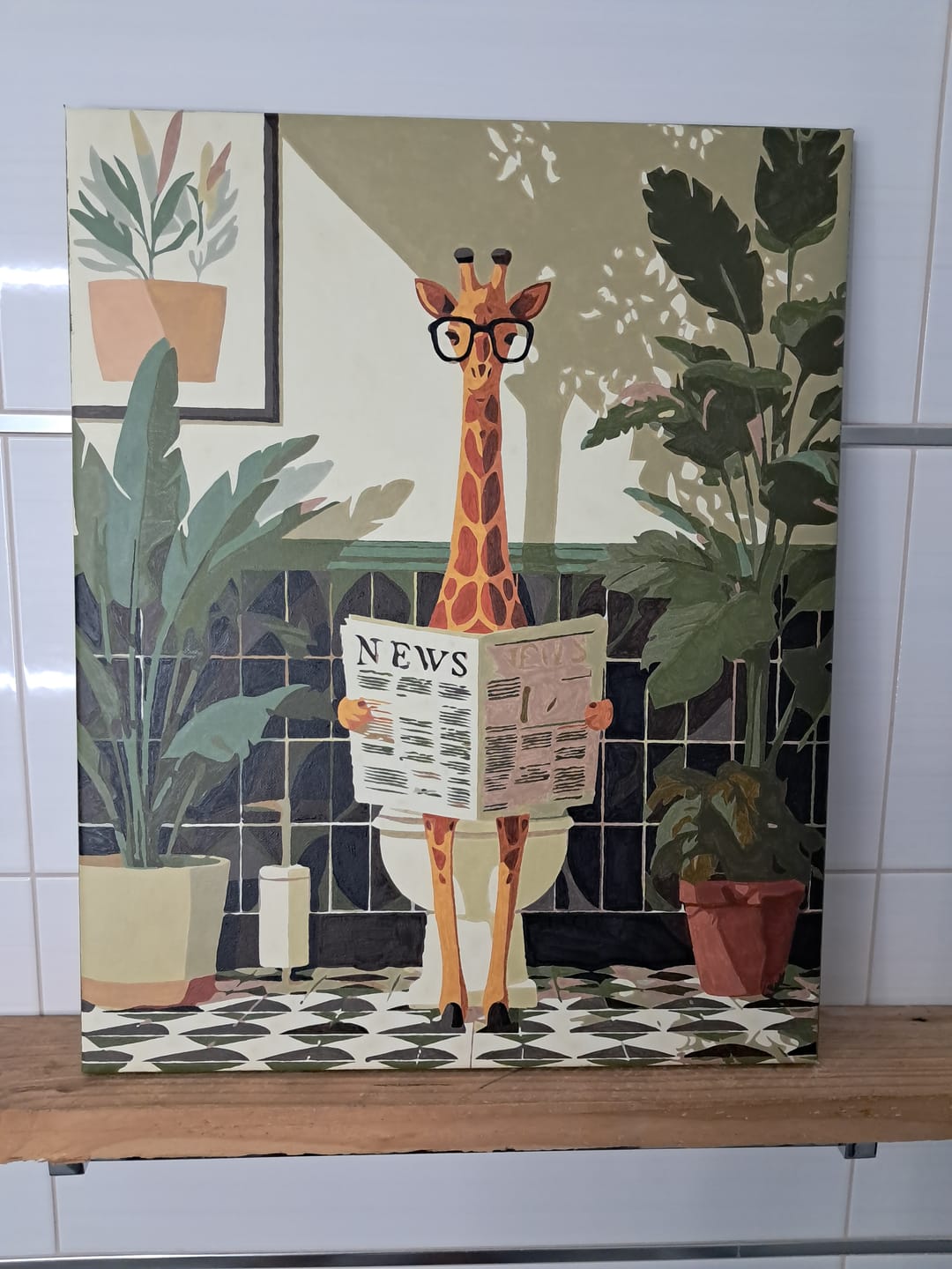 Customer photo review of Giraffe News | Paint by Number