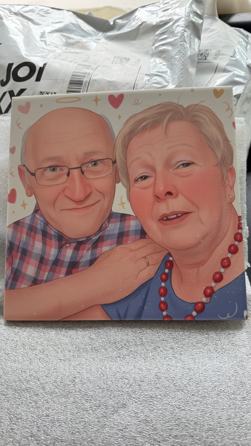 Customer photo review of Sepia Vintage Portret Tegeltje