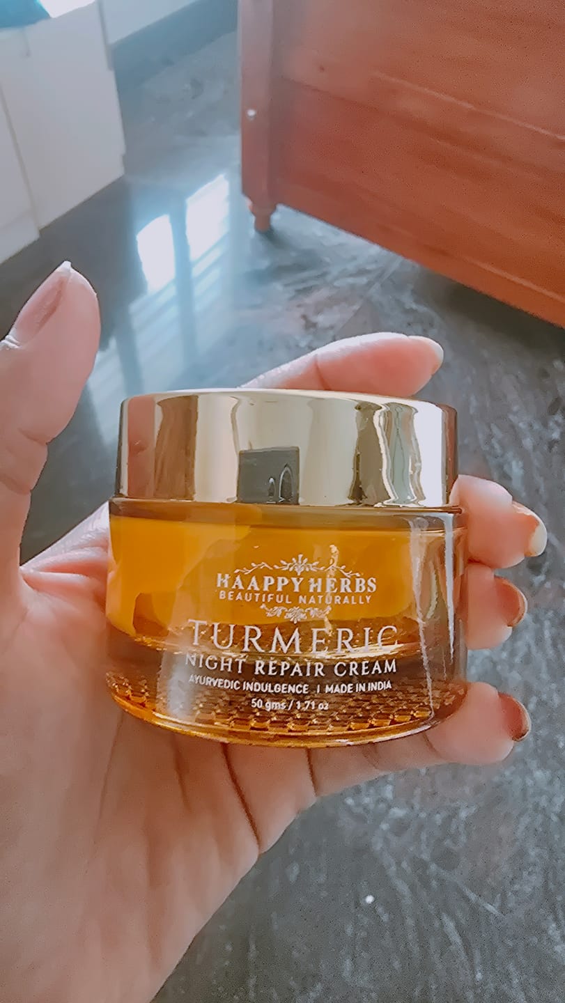 Customer photo review of Turmeric Night Repair Cream