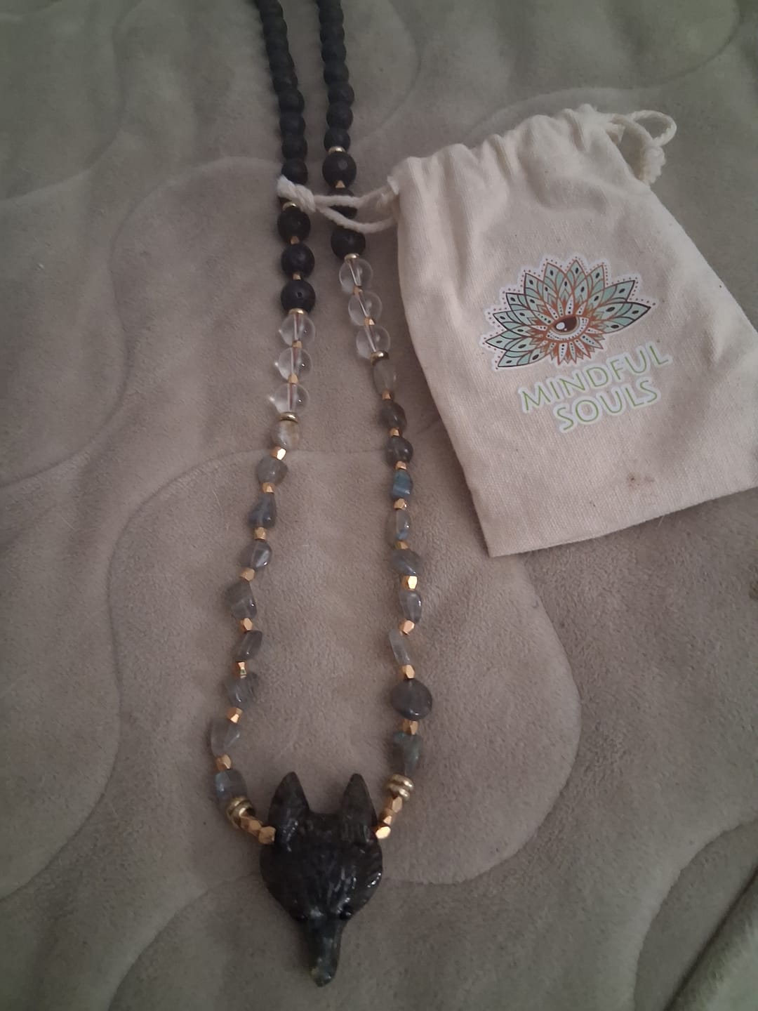 Customer photo review of Crystal Fox Necklace