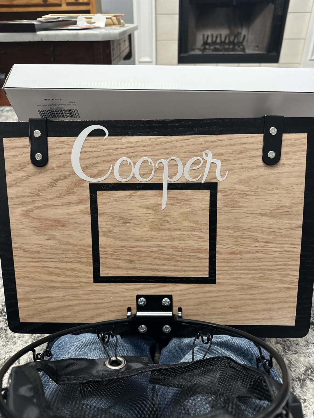 Customer photo review of Basketball Hoop Laundry Hamper