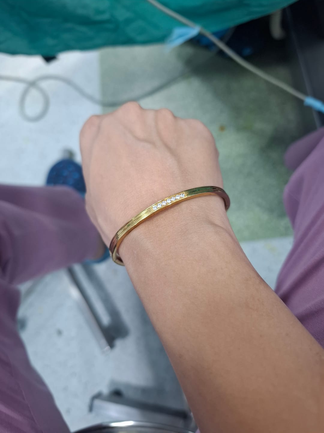 Customer photo review of Diamond Allure Bangle Bracelet