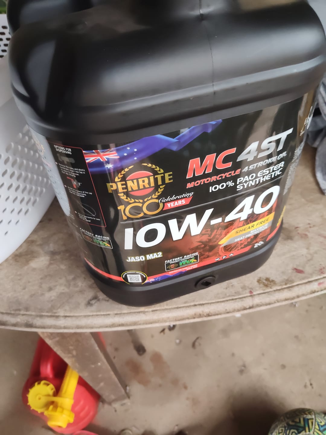 Customer photo review of PENRITE Mc-4St 10W-40 100% Pao Ester