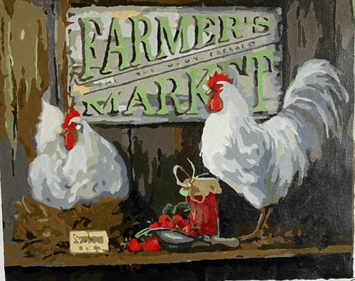 Customer photo review of Des poules à la ferme