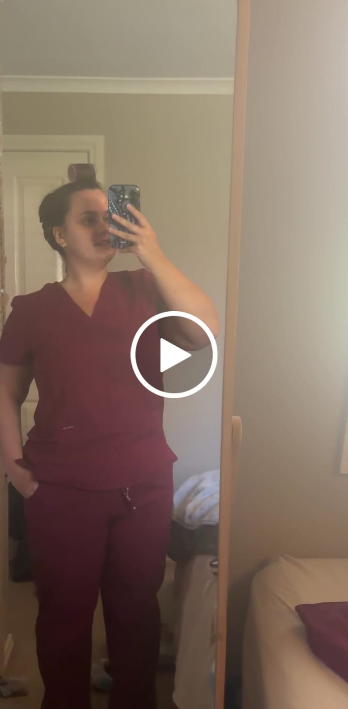 Customer video review of LUCY Jogger Scrub Pants - Maroon | SLTECH™