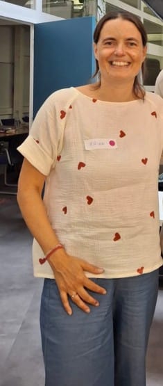 Customer photo review of Blouse  Romy – Double gaze de coton blanc cassé coeur