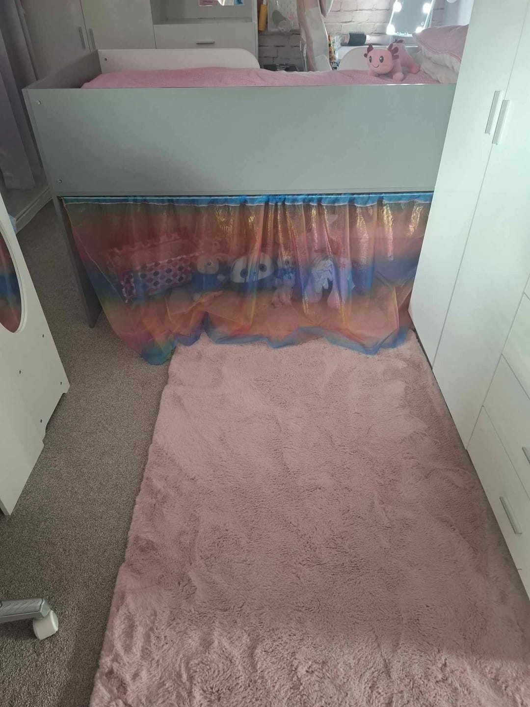 Customer photo review of Rainbow Organza Fabric