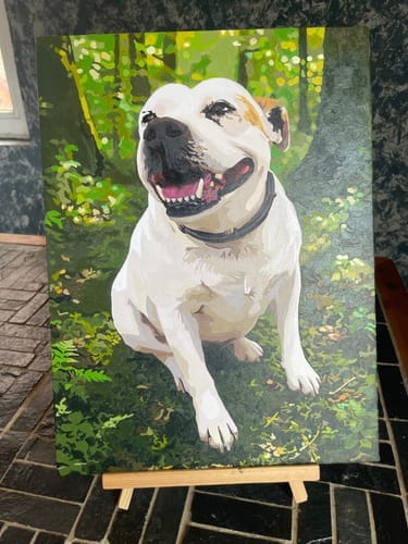 Customer photo review of Custom Paint by Numbers Kit