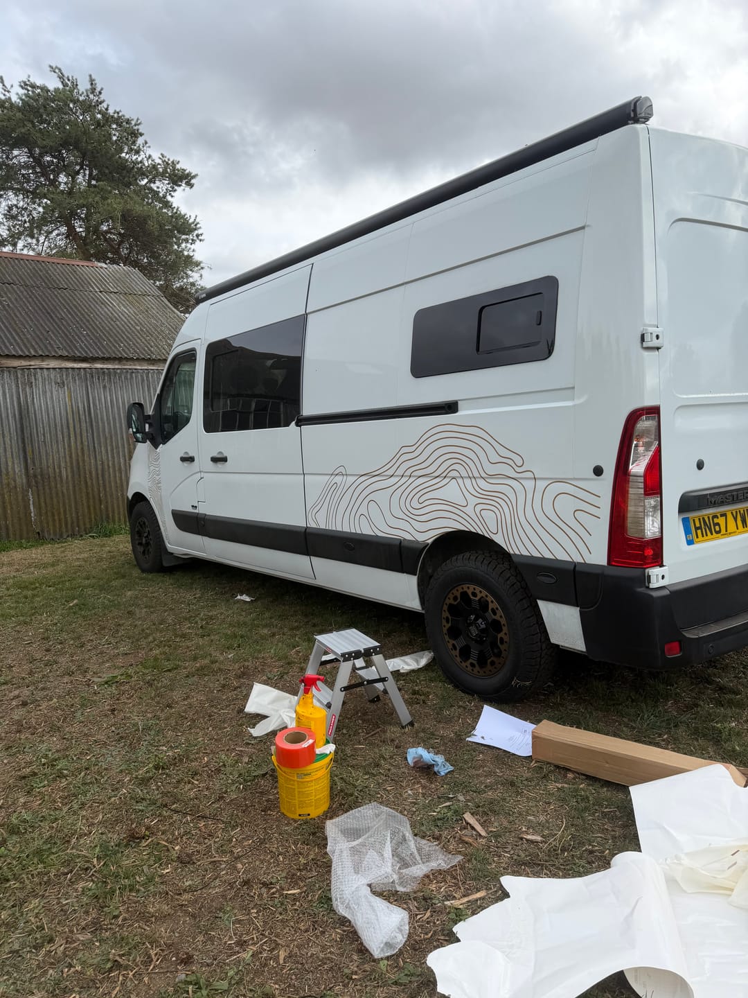Customer photo review of Universal Topographic Van Decal Kit – Fits VW Transporter, RVs & SUVs