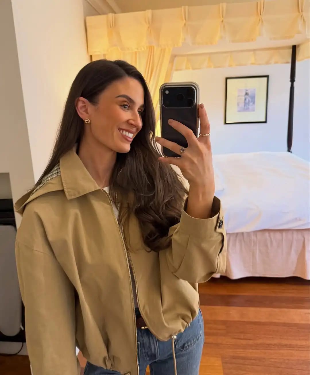 Customer photo review of Angela Drawstring Hooded Zip Jacket