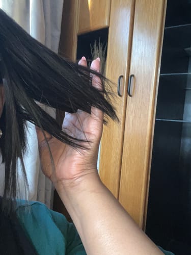Customer photo review of Budget Vietnamese Super Double Drawn Bone Straight Hand Made 2x6 Closure 10" Natural Black Wig