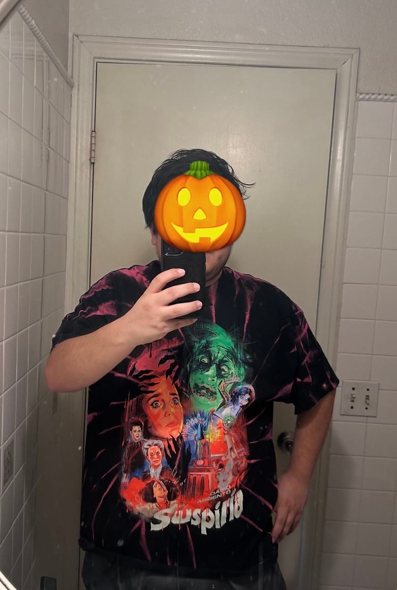Customer photo review of SUSPIRIA: DEATH IS COMING FOR YOU - TIE-DYE T-SHIRT