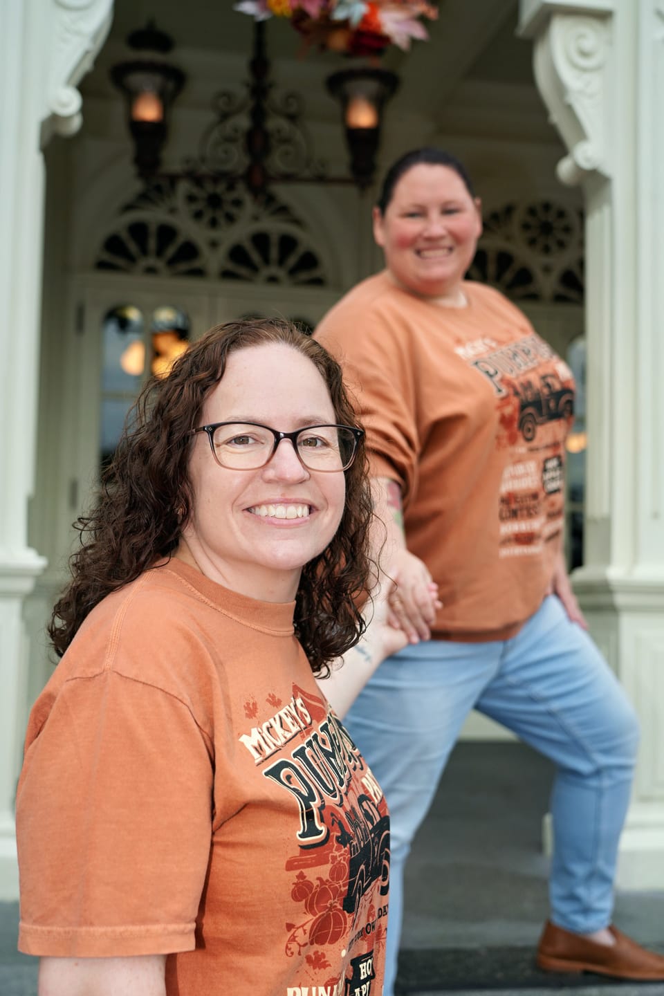 Customer photo review of Mickey's Pumpkin Patch Long Sleeve Crewneck