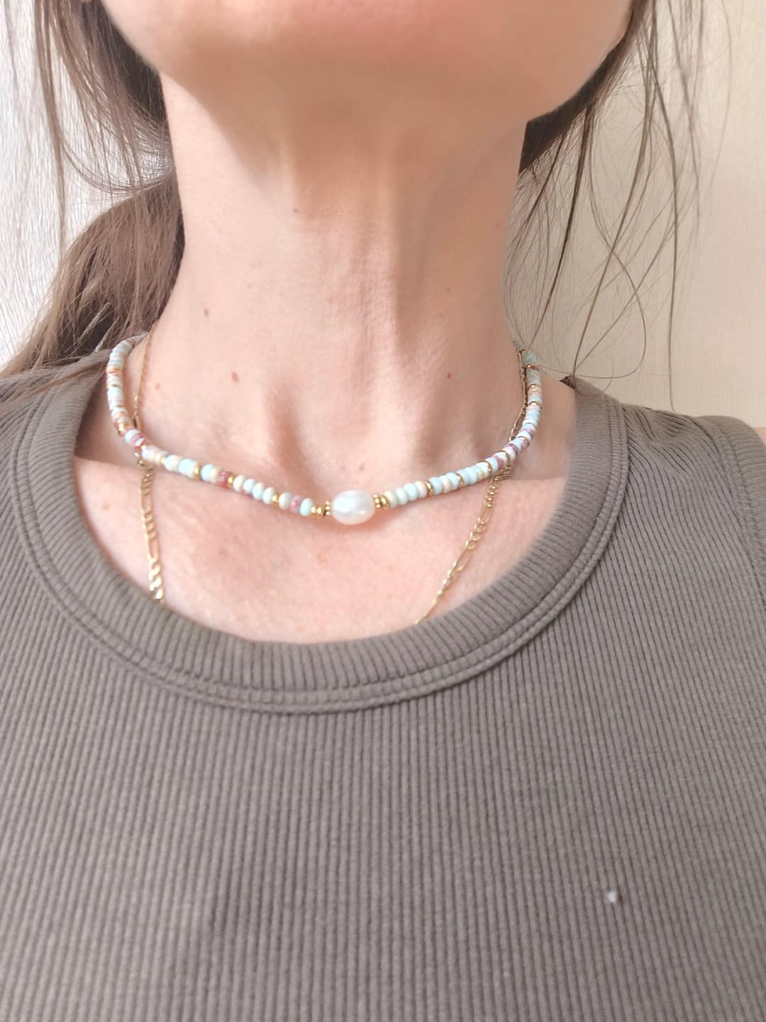 Customer photo review of Handmade Harmony Necklace