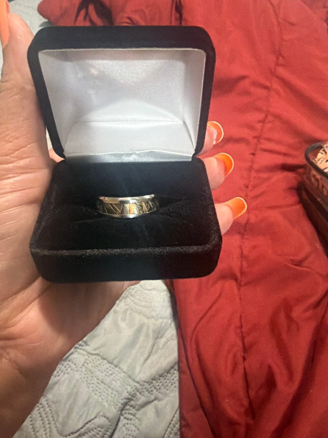 Customer photo review of Realtree Max 4 Camo Ring - 8mm Tapered