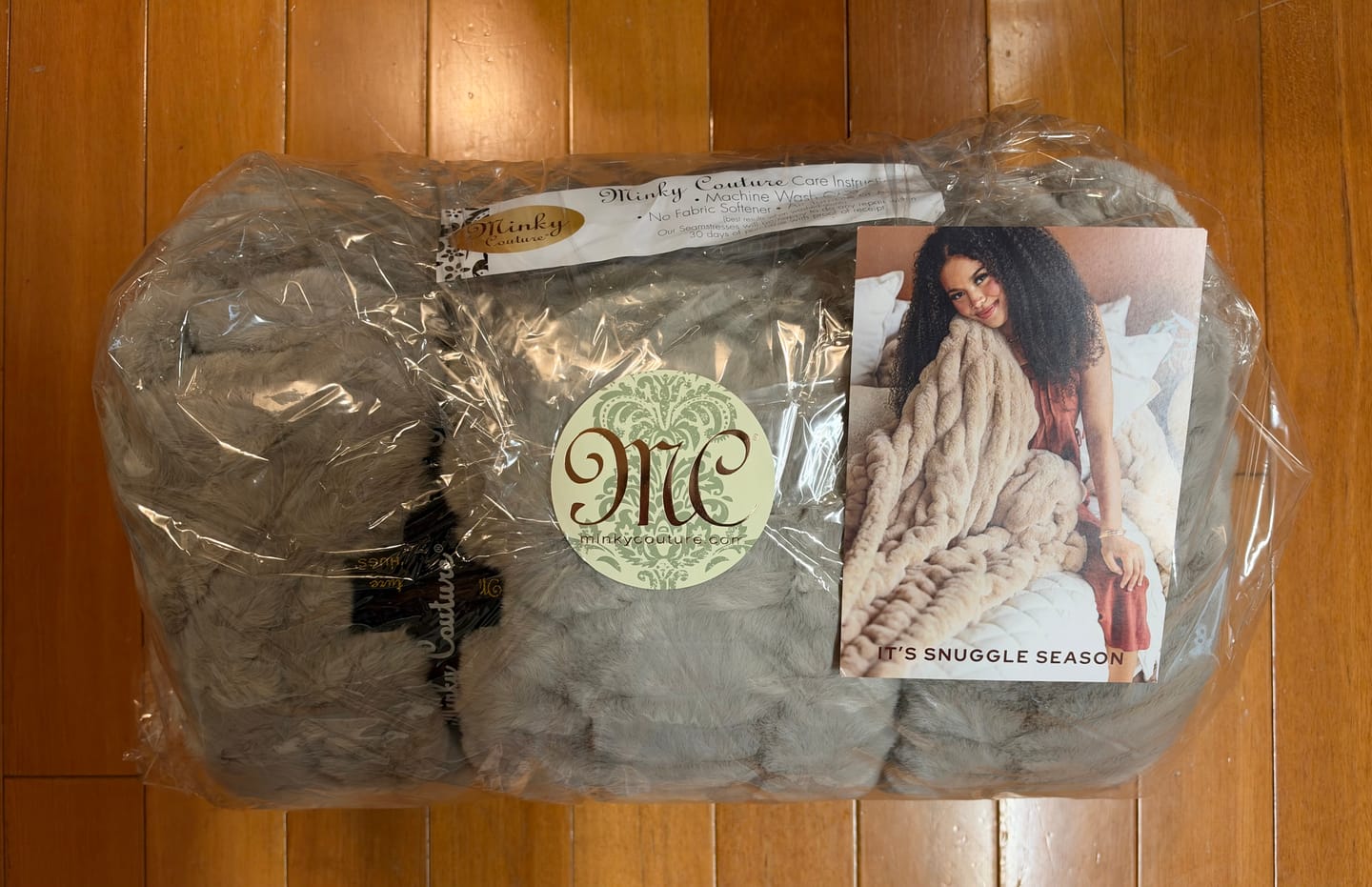Customer photo review of Hugs Tranquil Dove Blanket