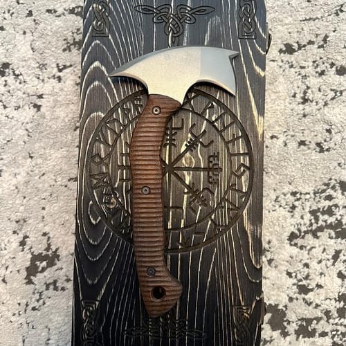 Customer photo review of Compact tomahawk "Mingan" with polymer composite handle