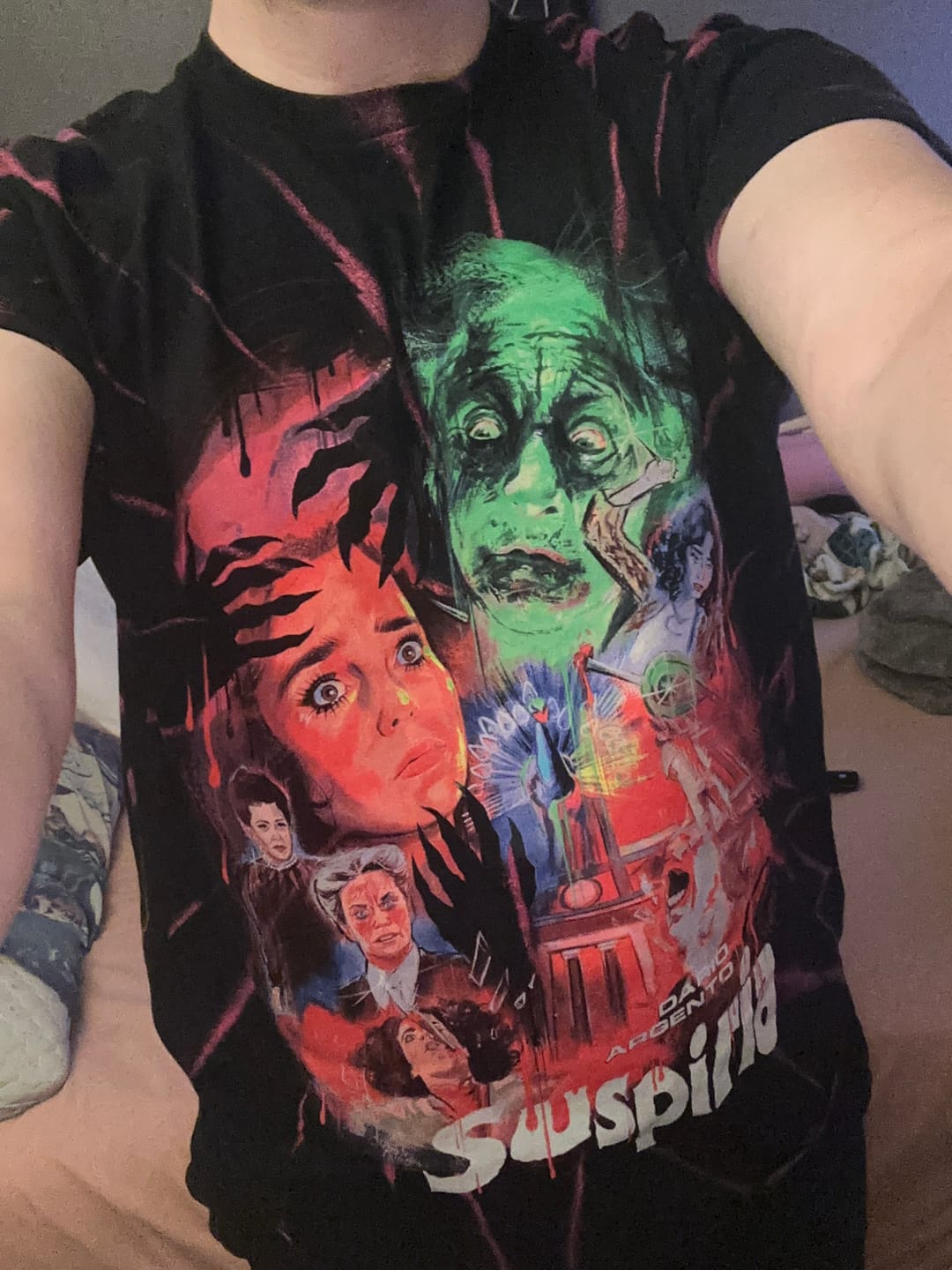 Customer photo review of SUSPIRIA: DEATH IS COMING FOR YOU - TIE-DYE T-SHIRT