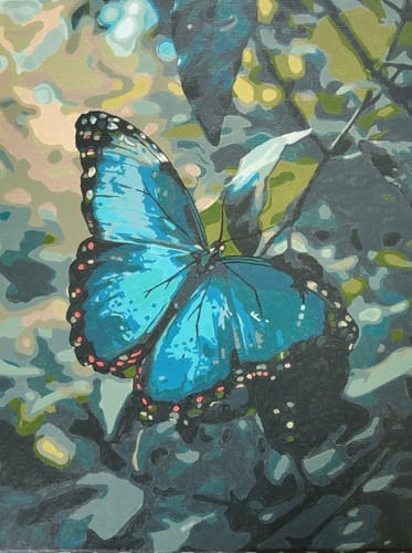 Customer photo review of Papillon Morpho Bleu