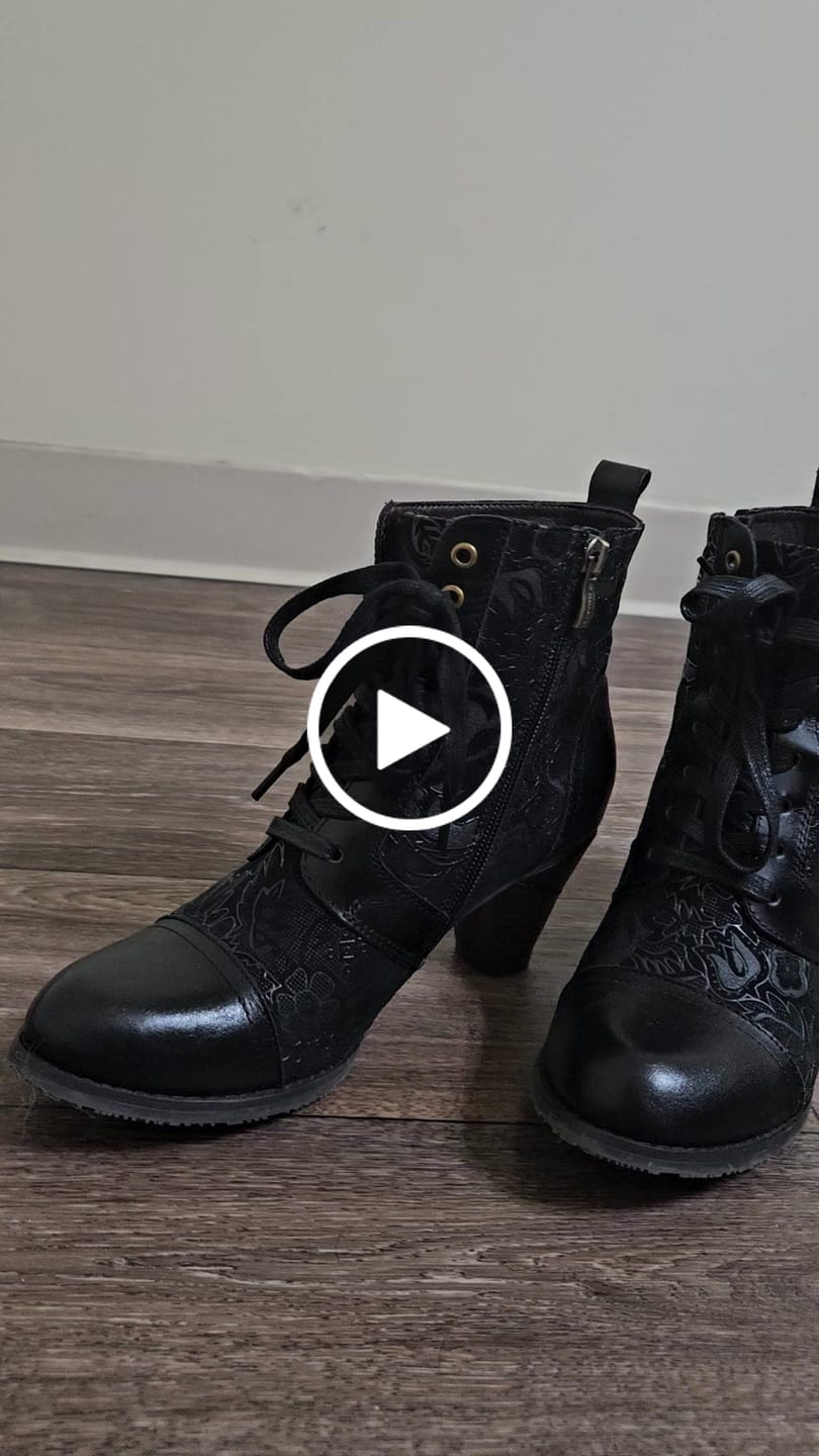 Customer video review of Timeless Grace Floral Lace-Up Ankle Boots