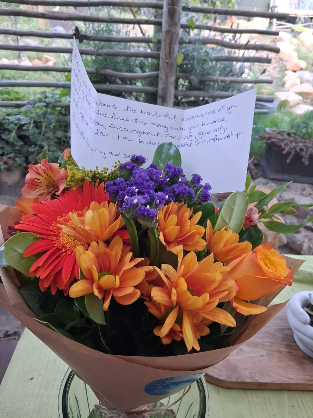 Customer photo review of Namaqualand Nectar Flower Bouquet