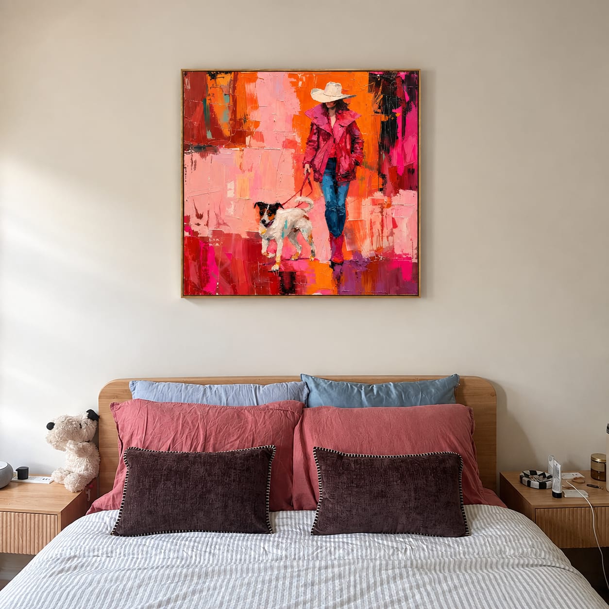 Customer photo review of Scarlet Stroll Wall Art