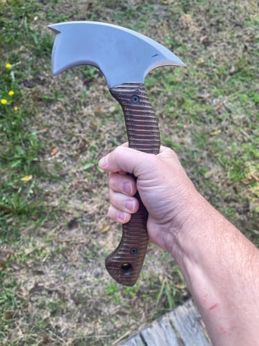 Customer photo review of Compact tomahawk "Mingan" with polymer composite handle