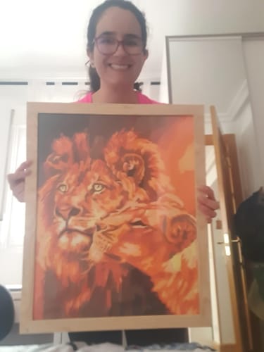 Customer photo review of Couple Lion et Lionne