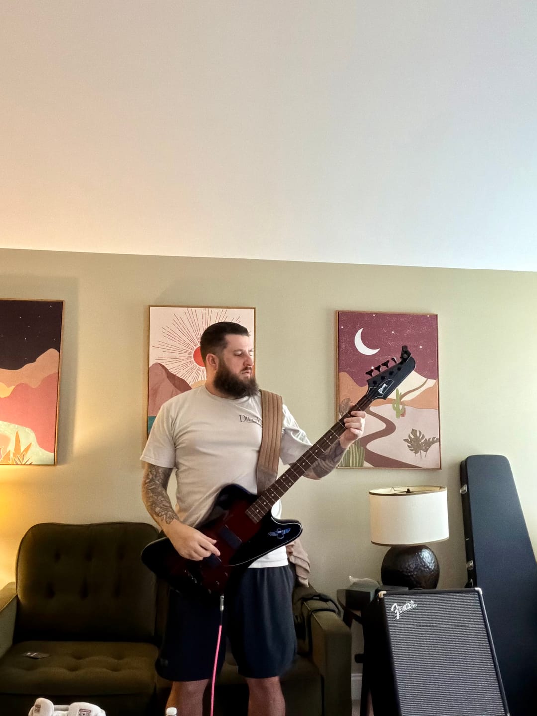 Customer photo review of ZERO-G Pro Guitar & Bass Strap | Zero-Gravity Weight Relief