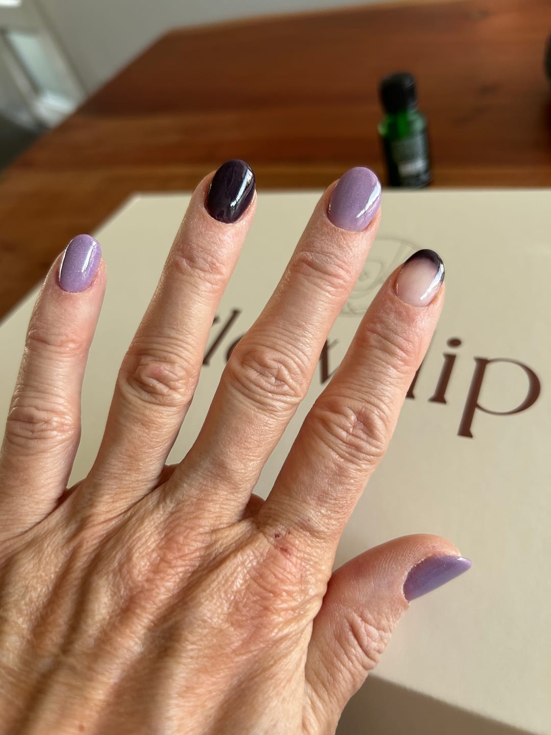 Customer photo review of Crystal Clear Dipping Powder