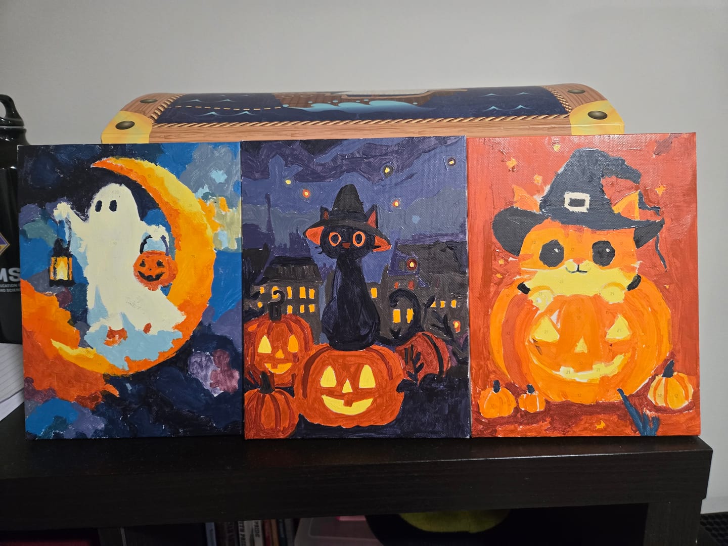 Customer photo review of 6 Mini Paintings - Spooky Halloween Set