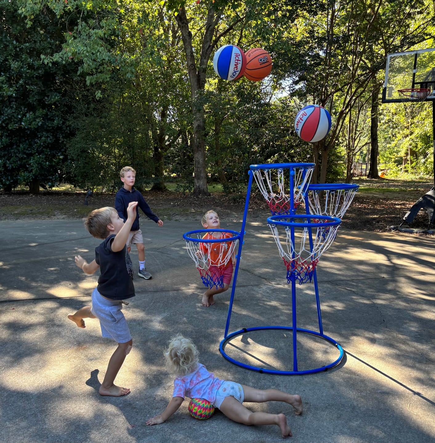 Customer photo review of 4 Hoop Basketball Set