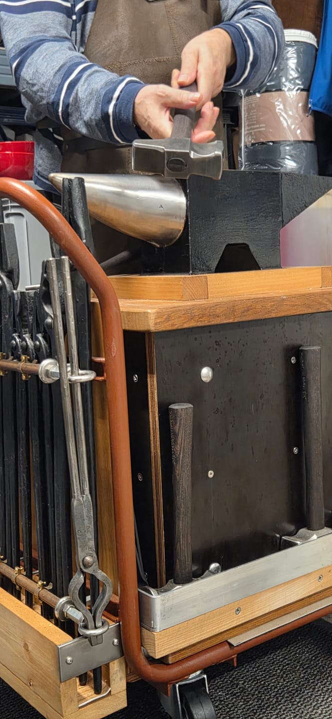 Customer photo review of Blacksmith Cross Peen Hammer – Hand Forged AISI 1080 High Carbon Steel – 3lbs  – 54–55 HRC