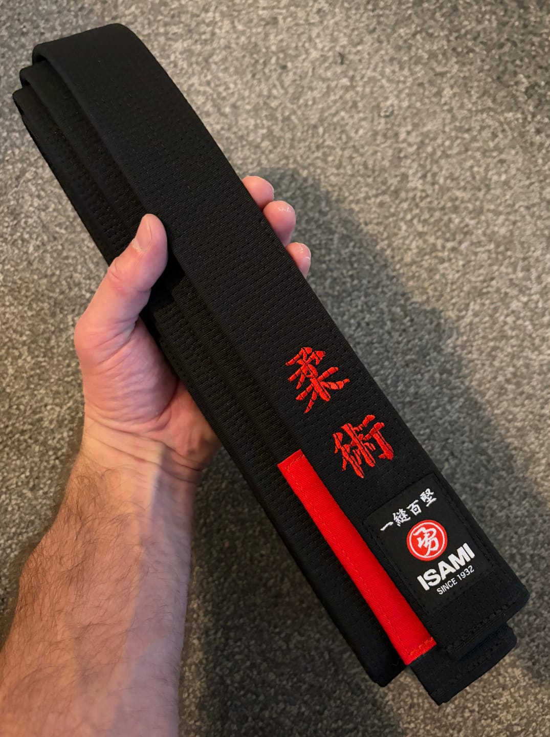 Customer photo review of Isami BJJ Black Belt Premium