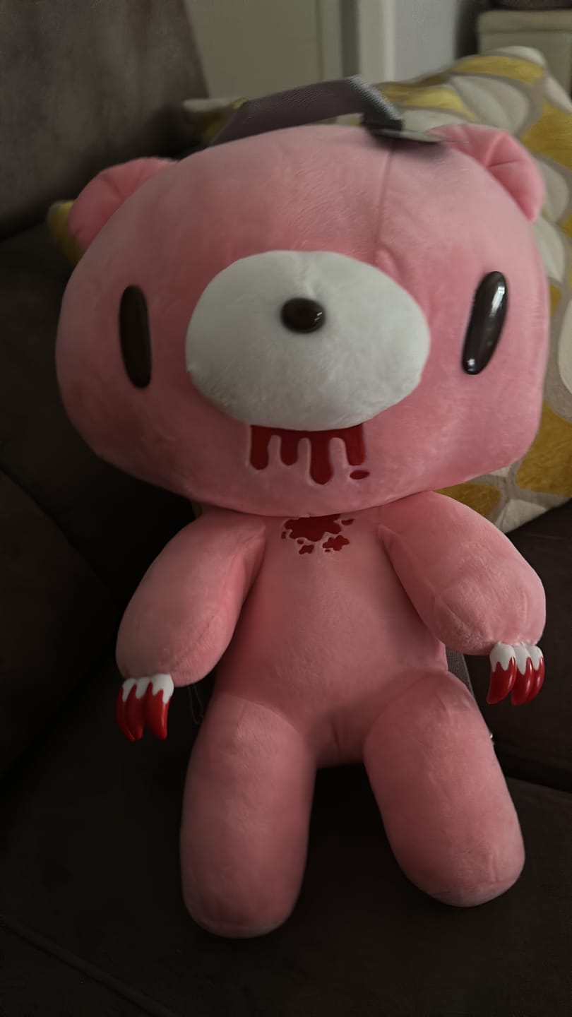 Customer photo review of Gloomy Bear Plush Backpack / 14 Remain!!