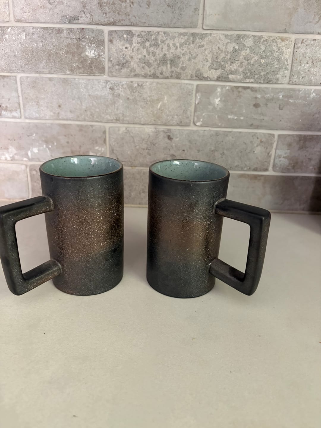 Customer photo review of Vintage Industrial Coffee Cups